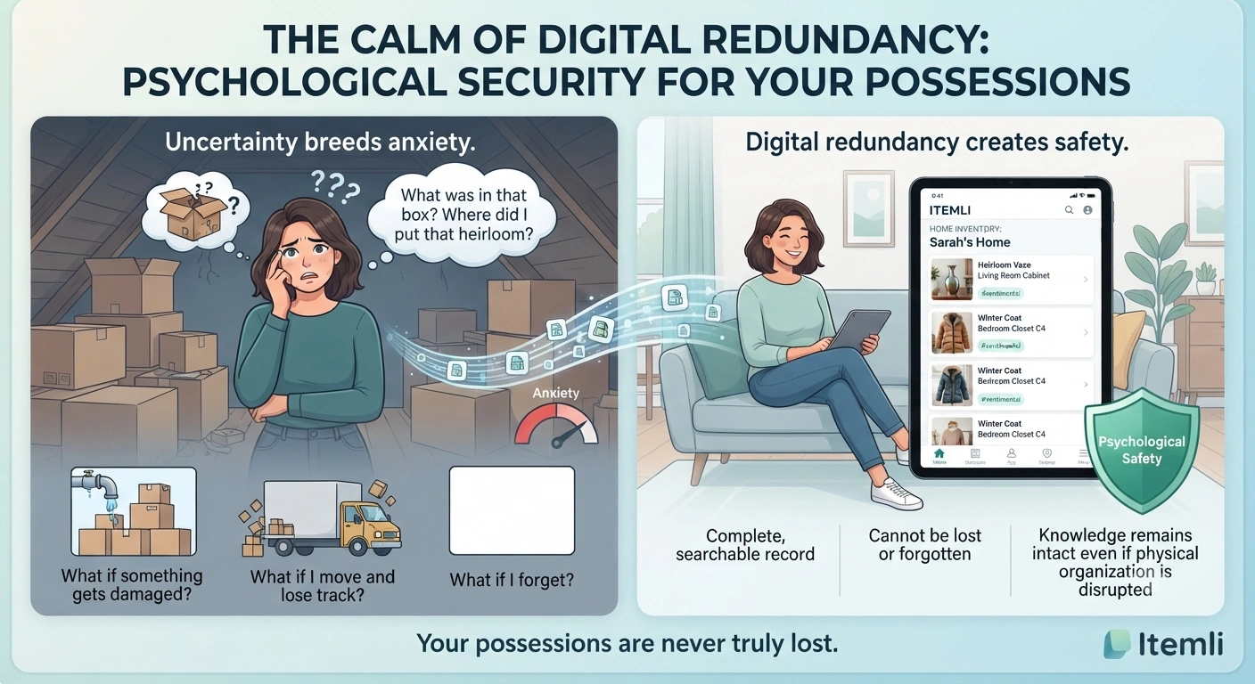Complete digital backup of home inventory for peace of mind
