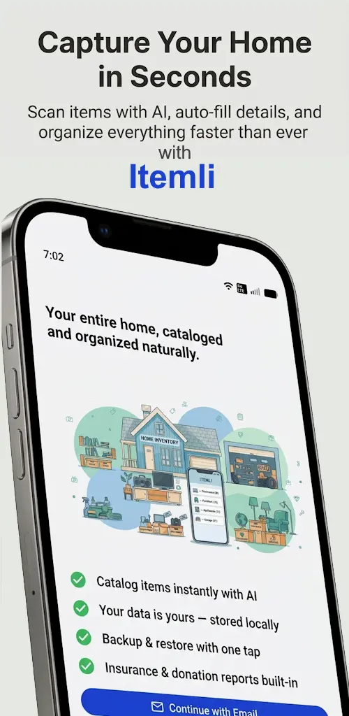 Itemli AI scanning capturing an entire home into a complete inventory