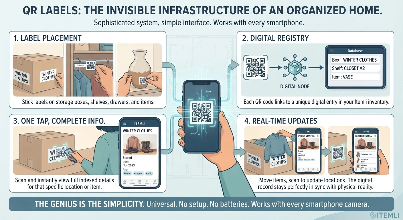 QR labels transform storage boxes into searchable digital nodes