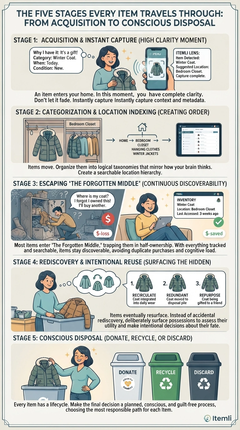 The five stages of item lifecycle