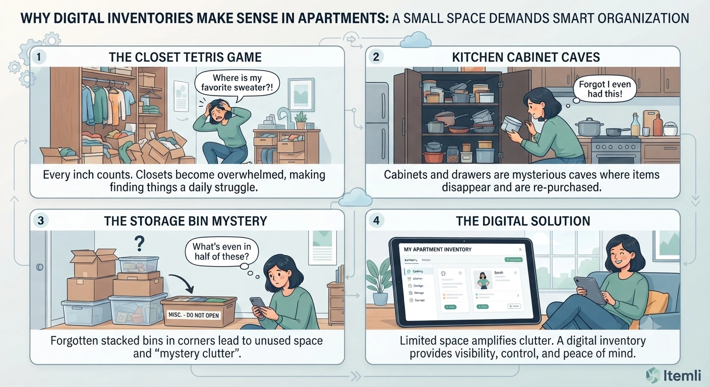 Apartment inventory organization with Itemli