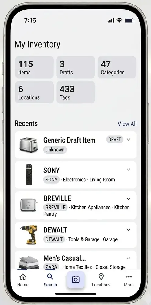 AI-powered item tracking through all lifecycle stages