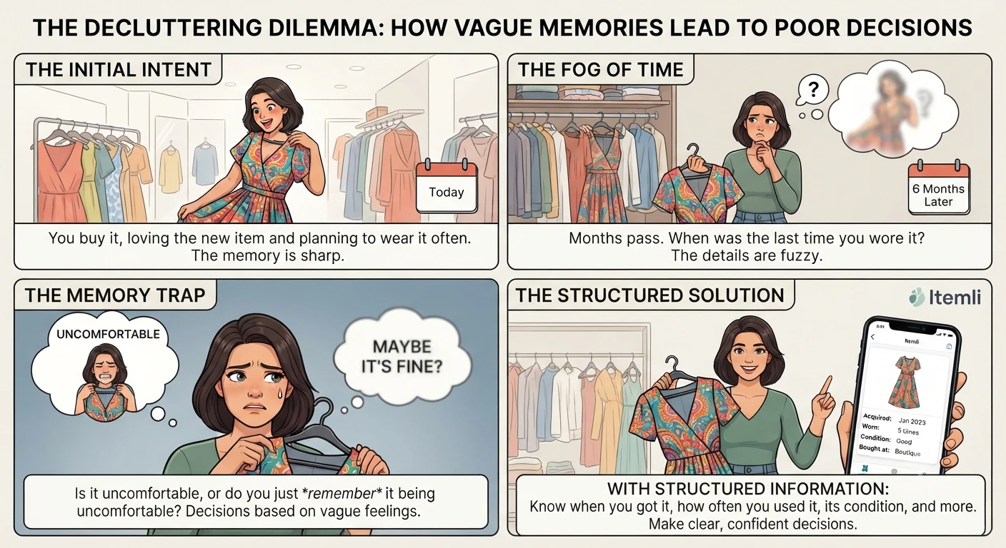 Itemli making decluttering less emotionally overwhelming through organized categorization and data-driven decisions